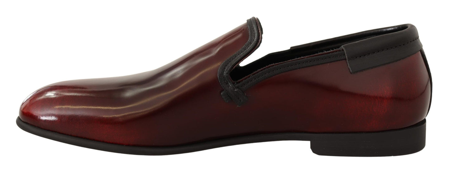 Bordeaux Patent Leather Dress Loafers Shoes