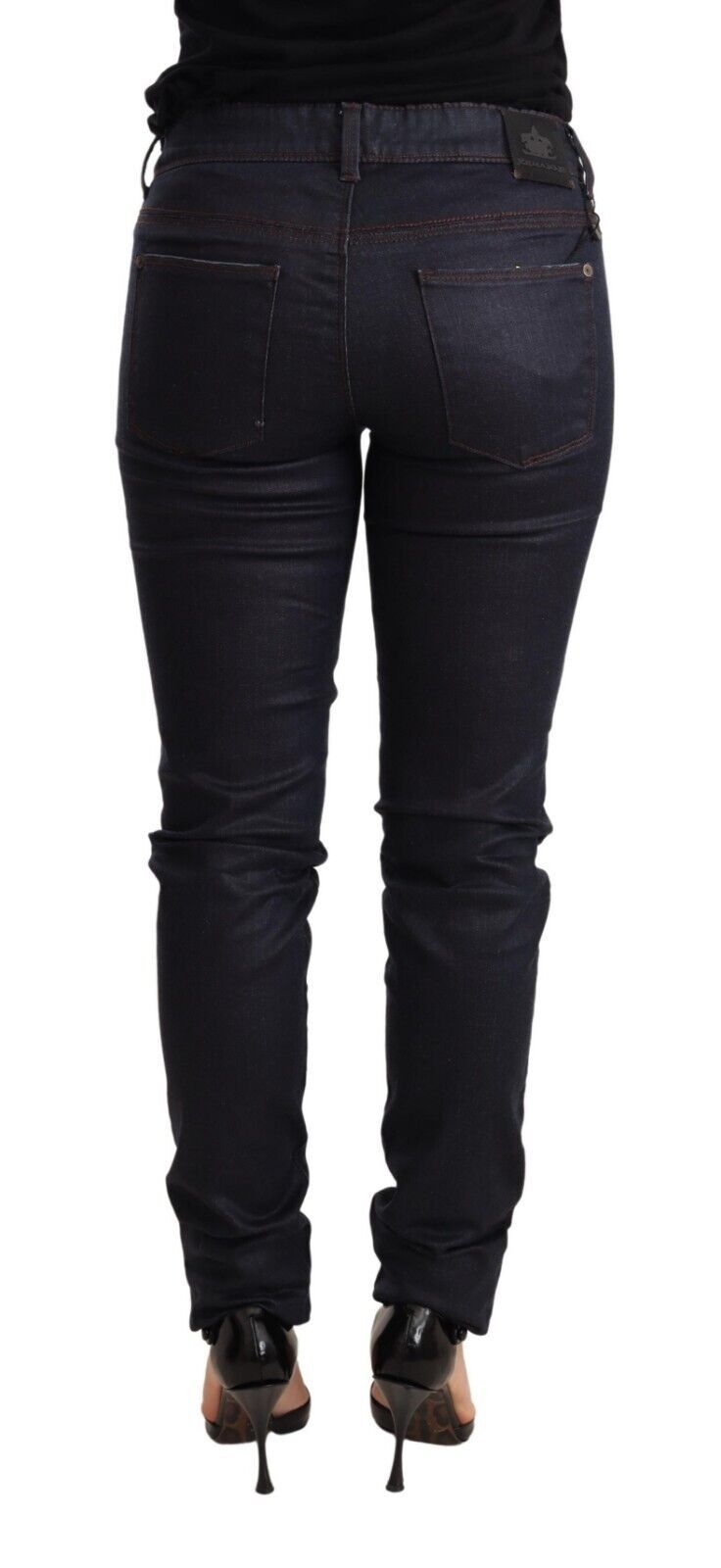 Blue Low Waist Skinny Slim Trouser Cotton Jeans