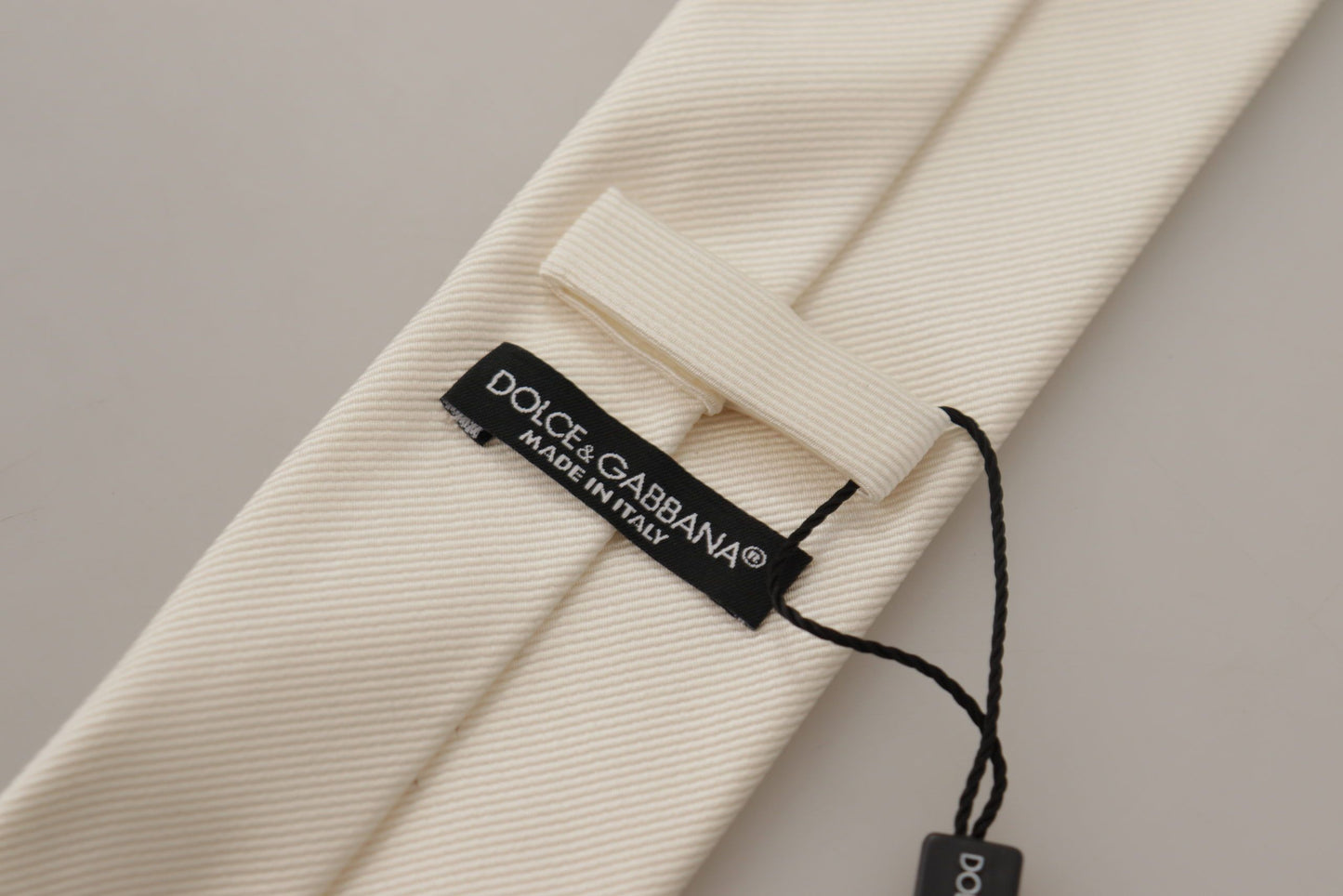 Off-White 100% Silk Slim Adjustable Accessory Necktie