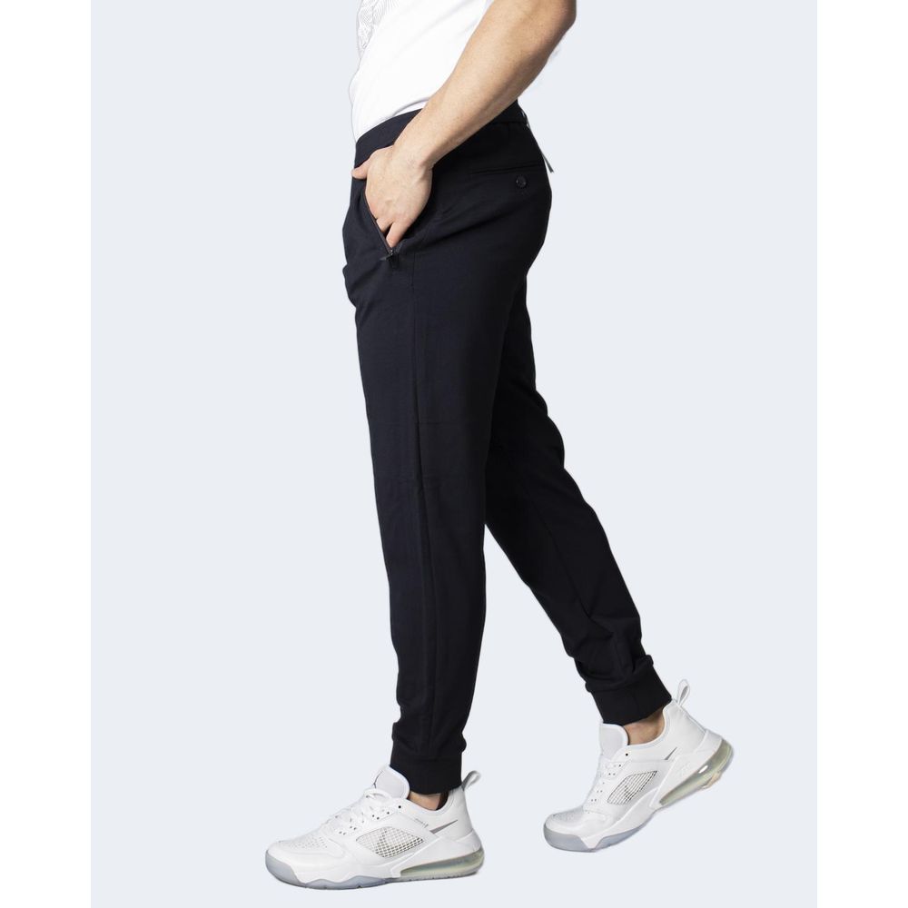 Blue Viscose Skinny Pants