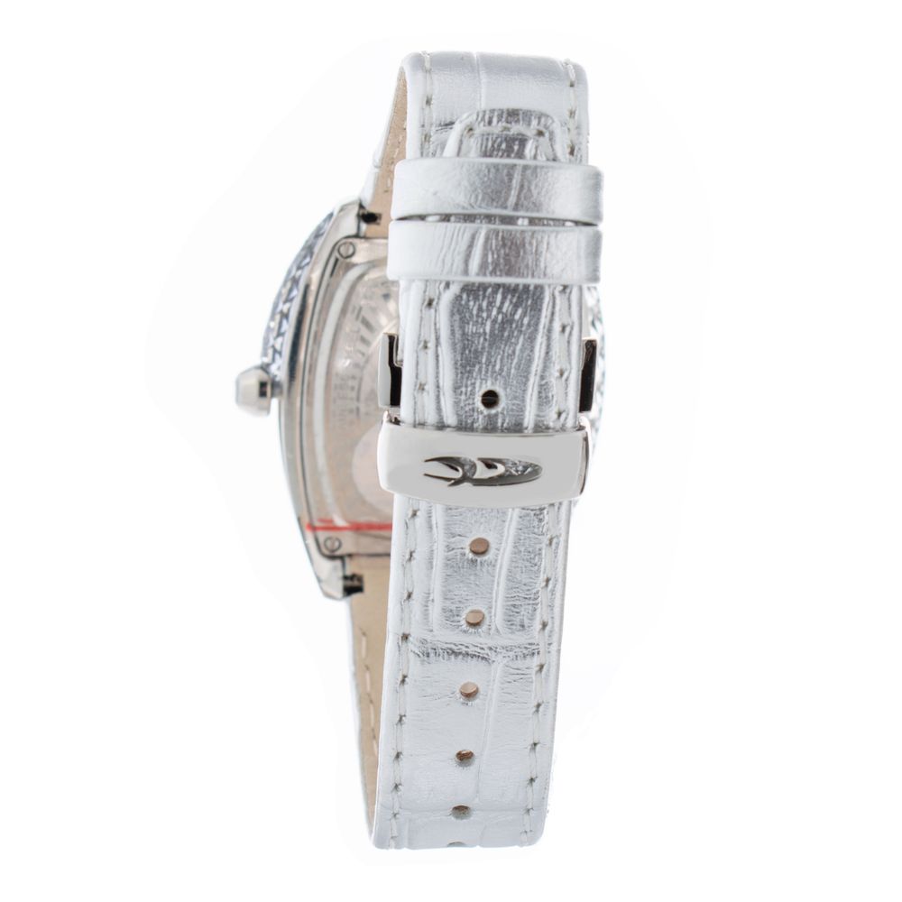 Silver Leather Dress Watch