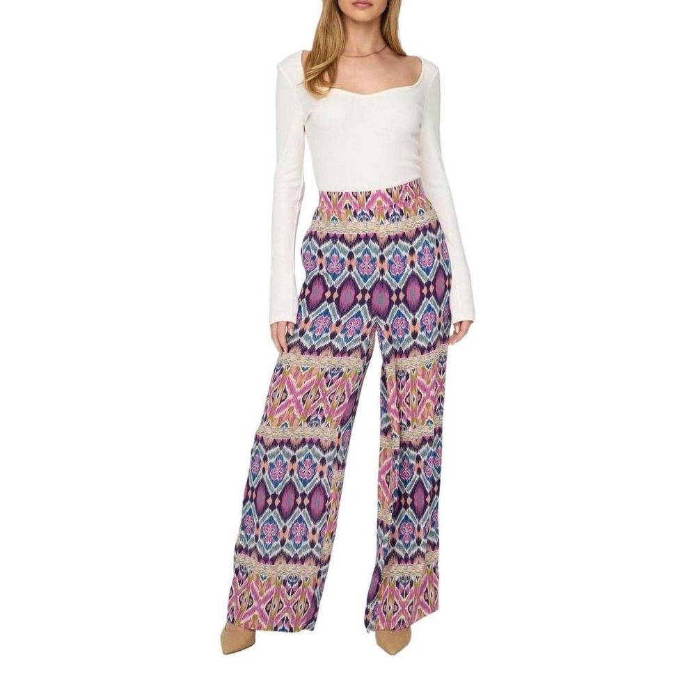 Multicolor Recycled Polyester Casual Pants