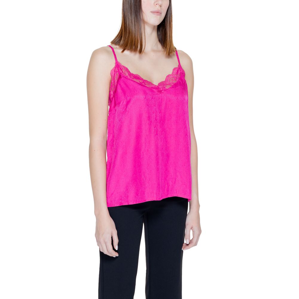 Pink Viscose Tank Tops