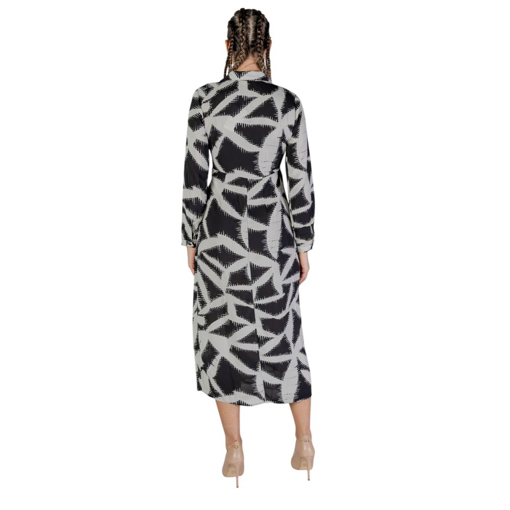 Black Recycled Polyester Long Dress