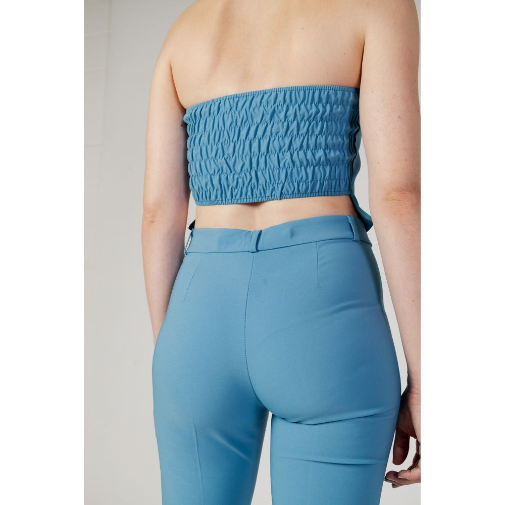 Turquoise Polyester Top