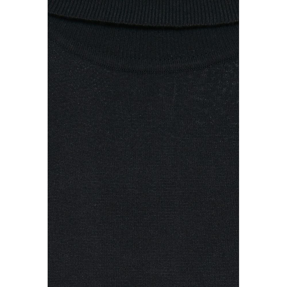 Black Viscose Turtleneck