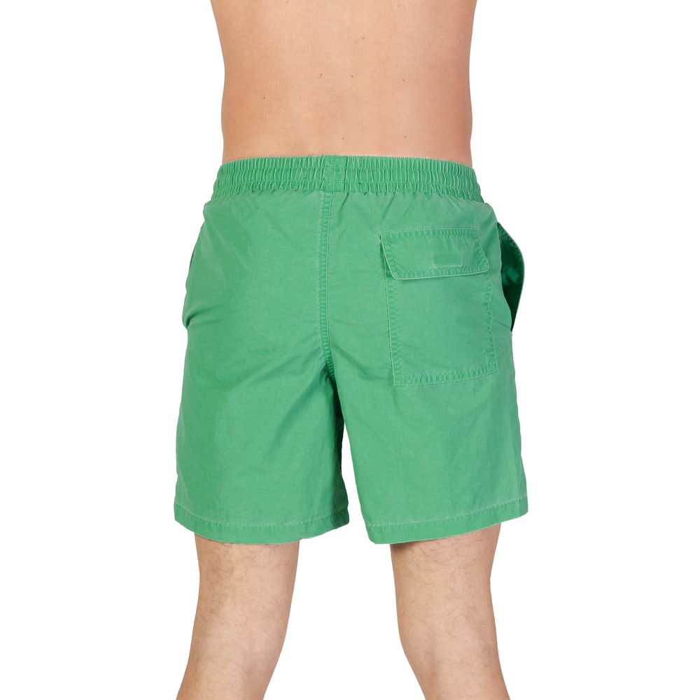 Green Nylon Swim Shorts