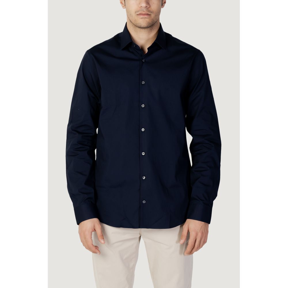 Blue Cotton Dress Shirt
