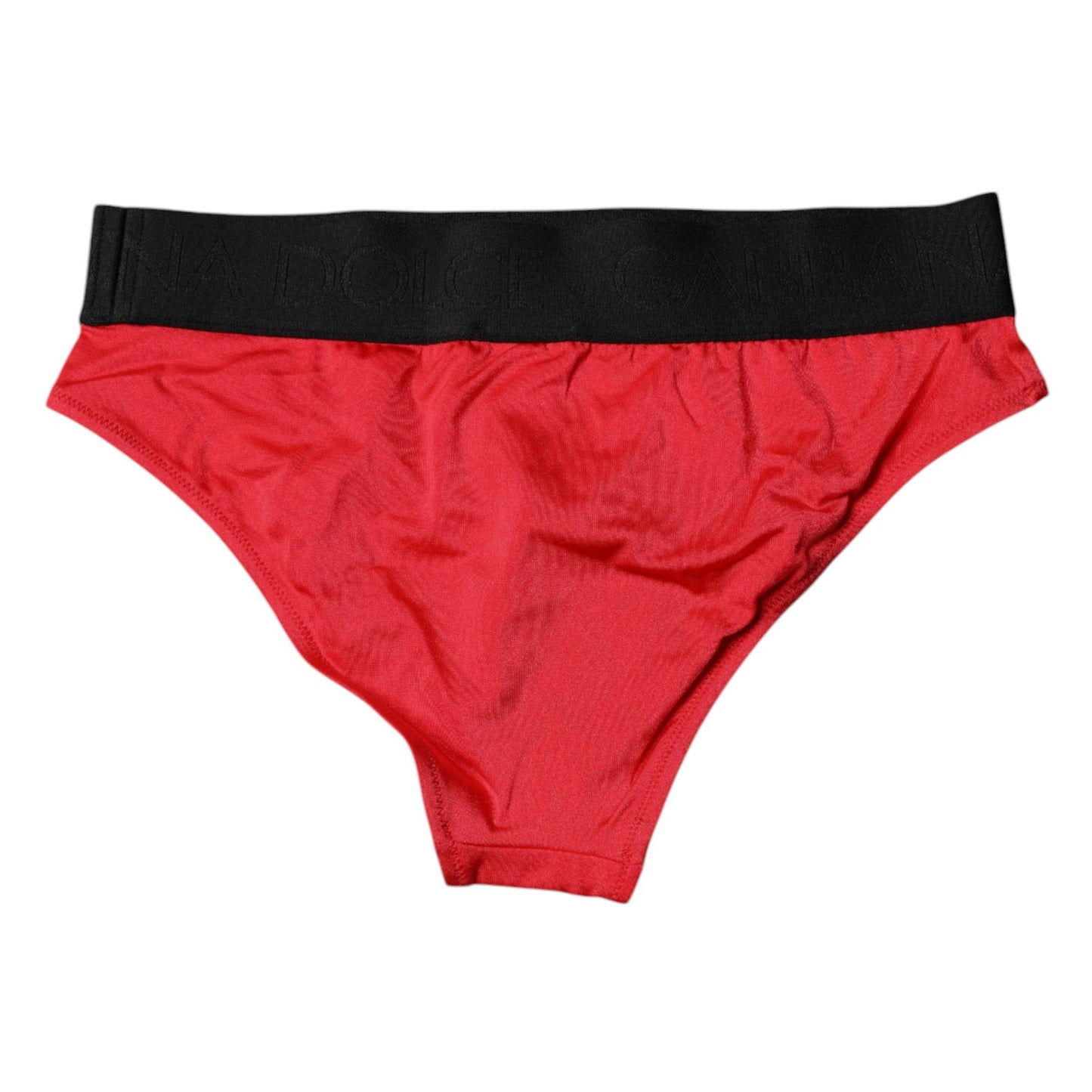 Red Nylon Stretch Mid Waist Panty Underwear