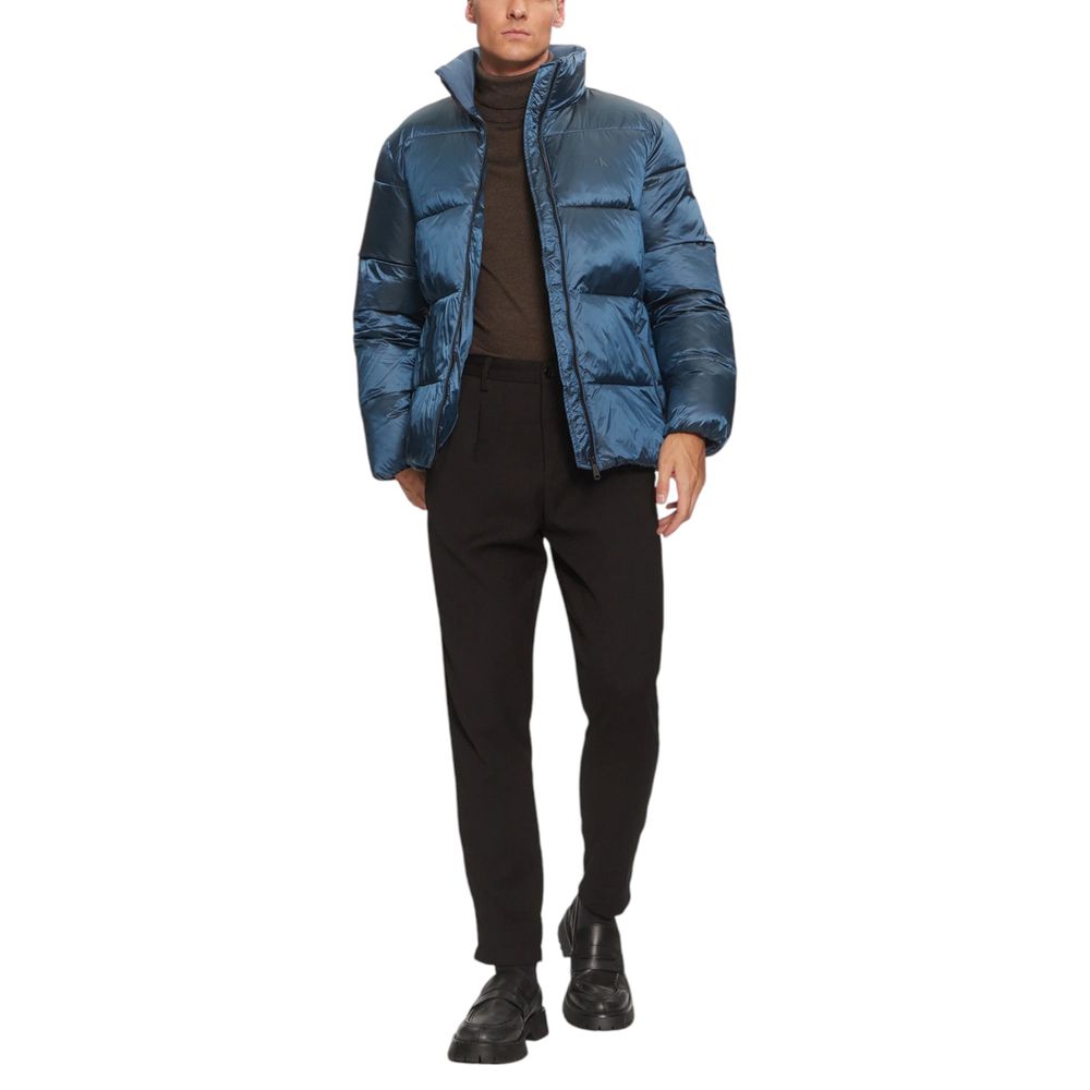 Blue Recycled Polyamide Jackets & Coat