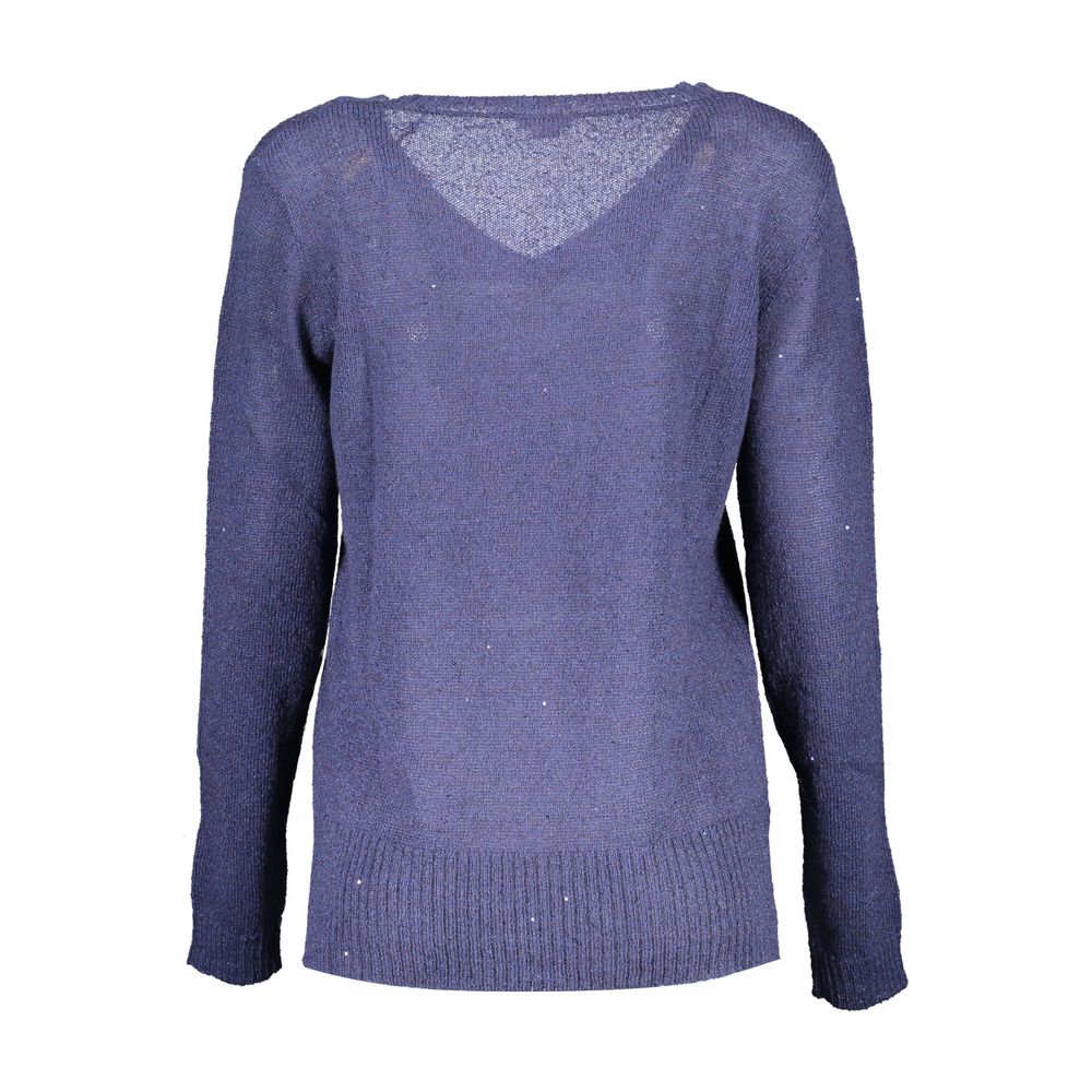 Blue Nylon Sweater
