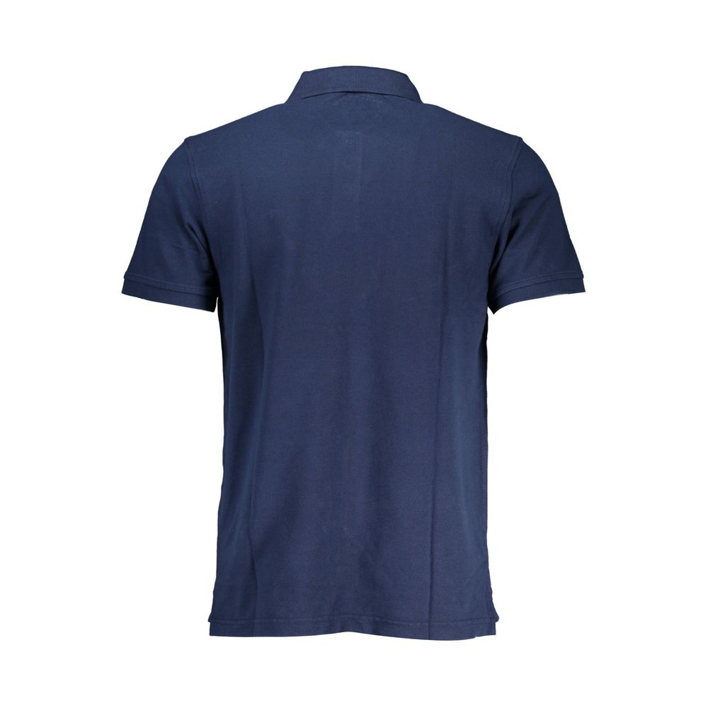 Blue Cotton Polo Shirt