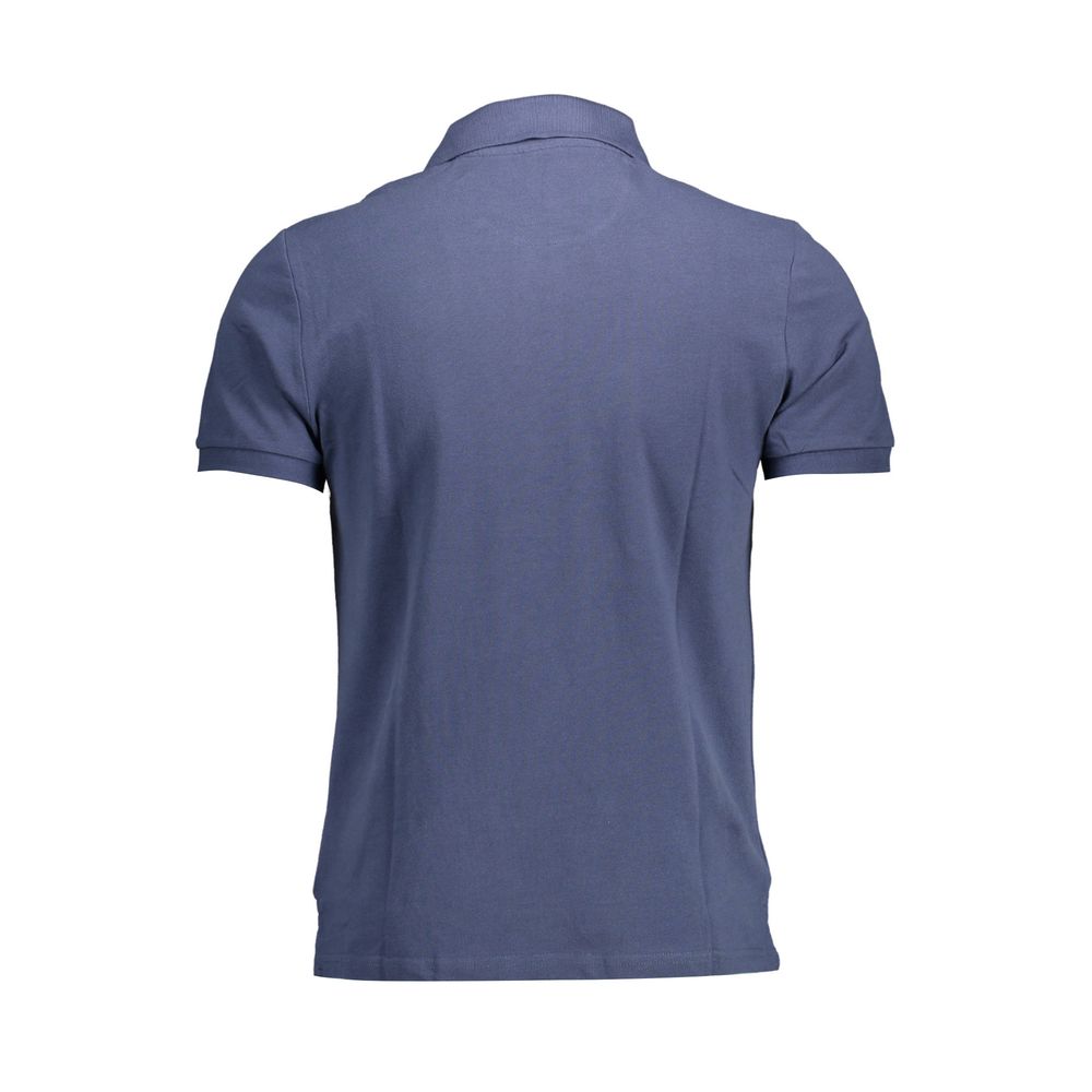 Blue Cotton Polo Shirt