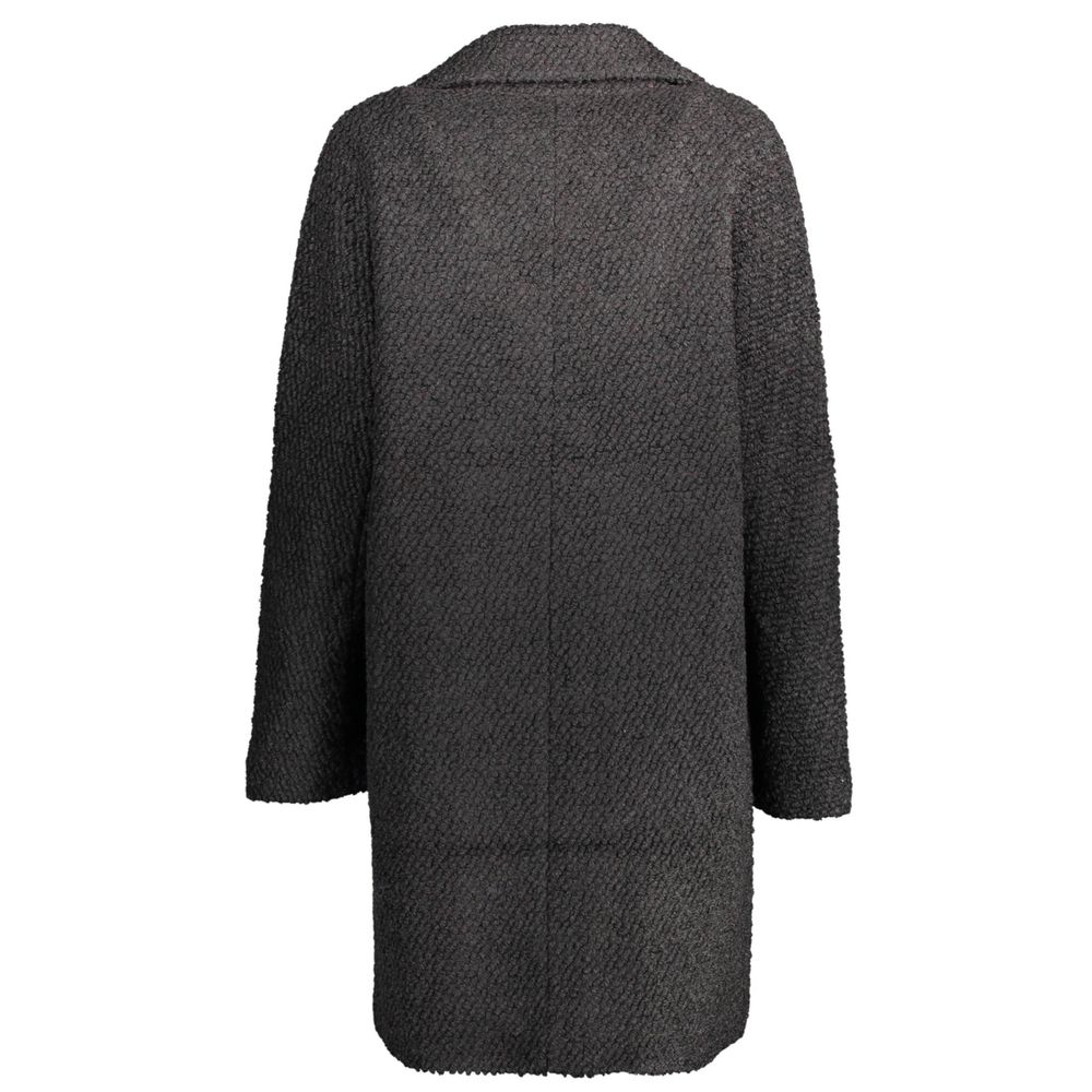 Black Polyester Jackets & Coat