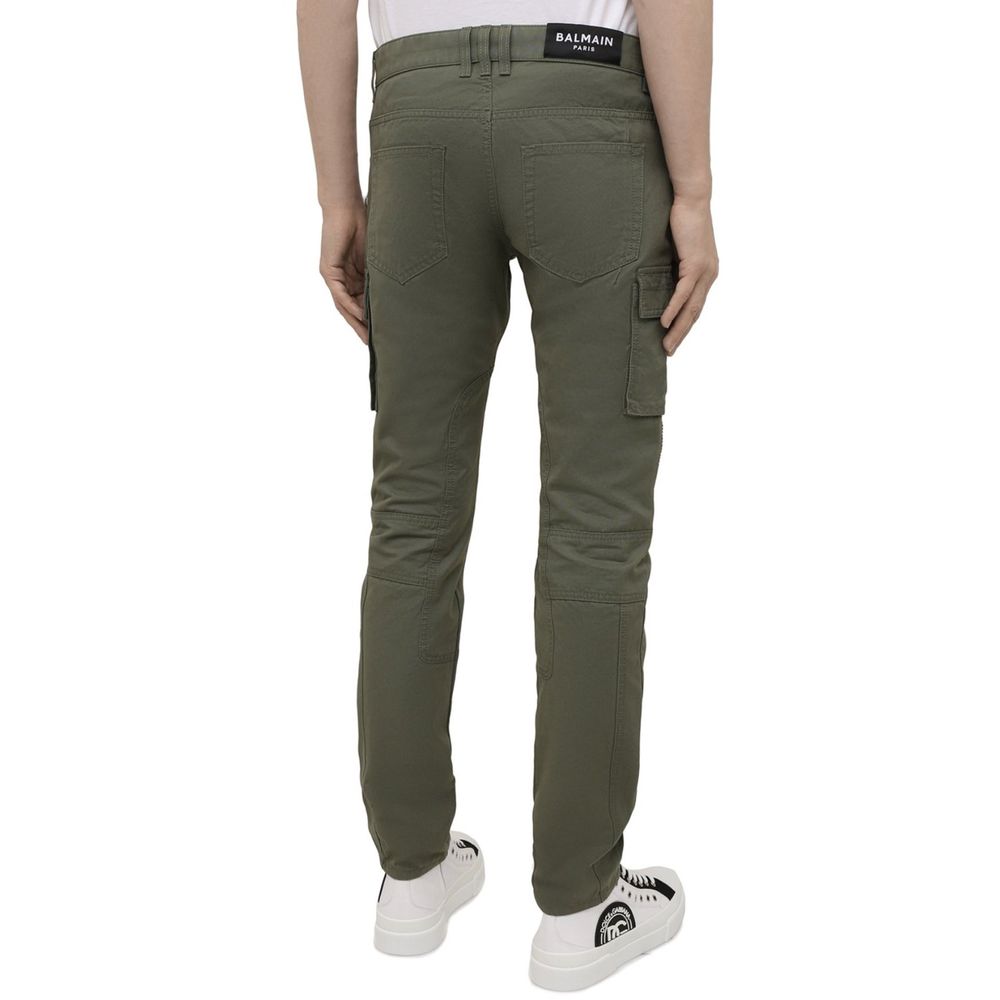 Green Cotton Cargo Pants