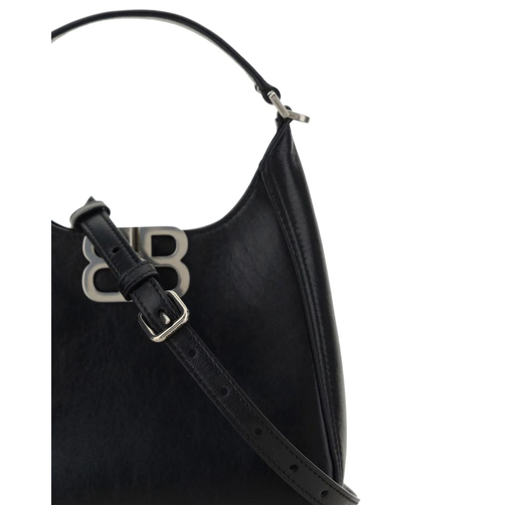 Black Lamb Leather Shoulder Bag