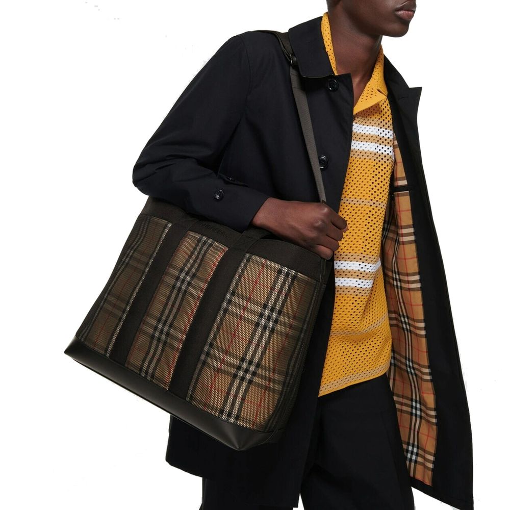 Beige Polyamide Tote Bag