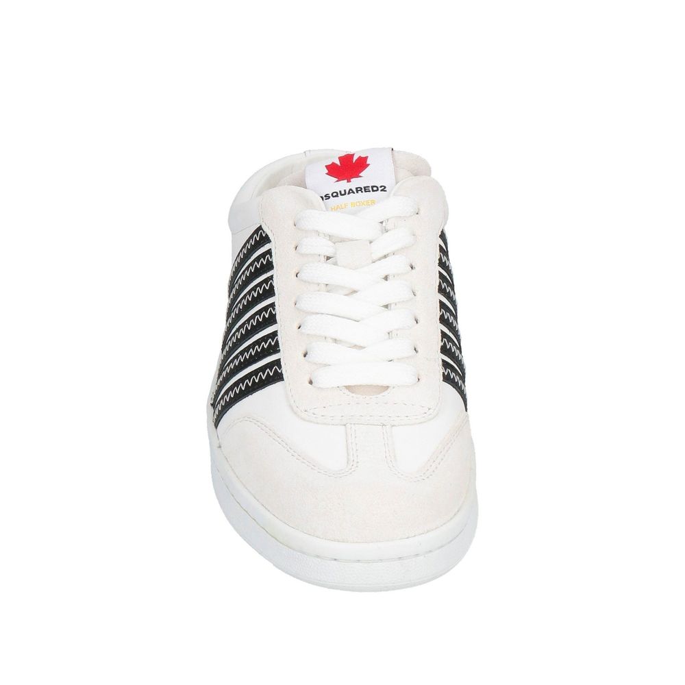 White Calfskin Low Top Sneakers