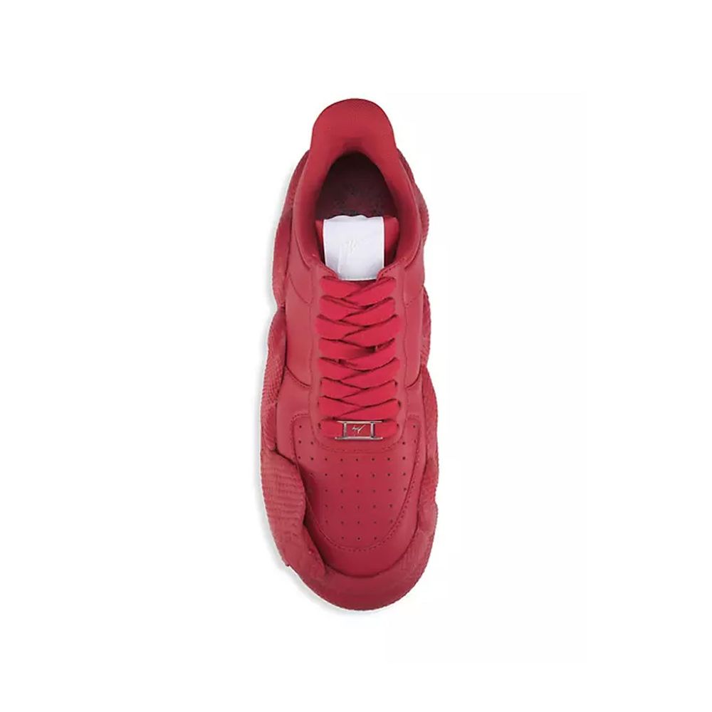 Red Calfskin Chunky Sneakers