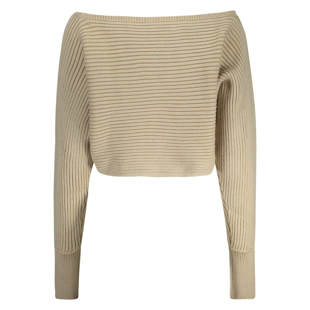 Beige Cotton Sweater