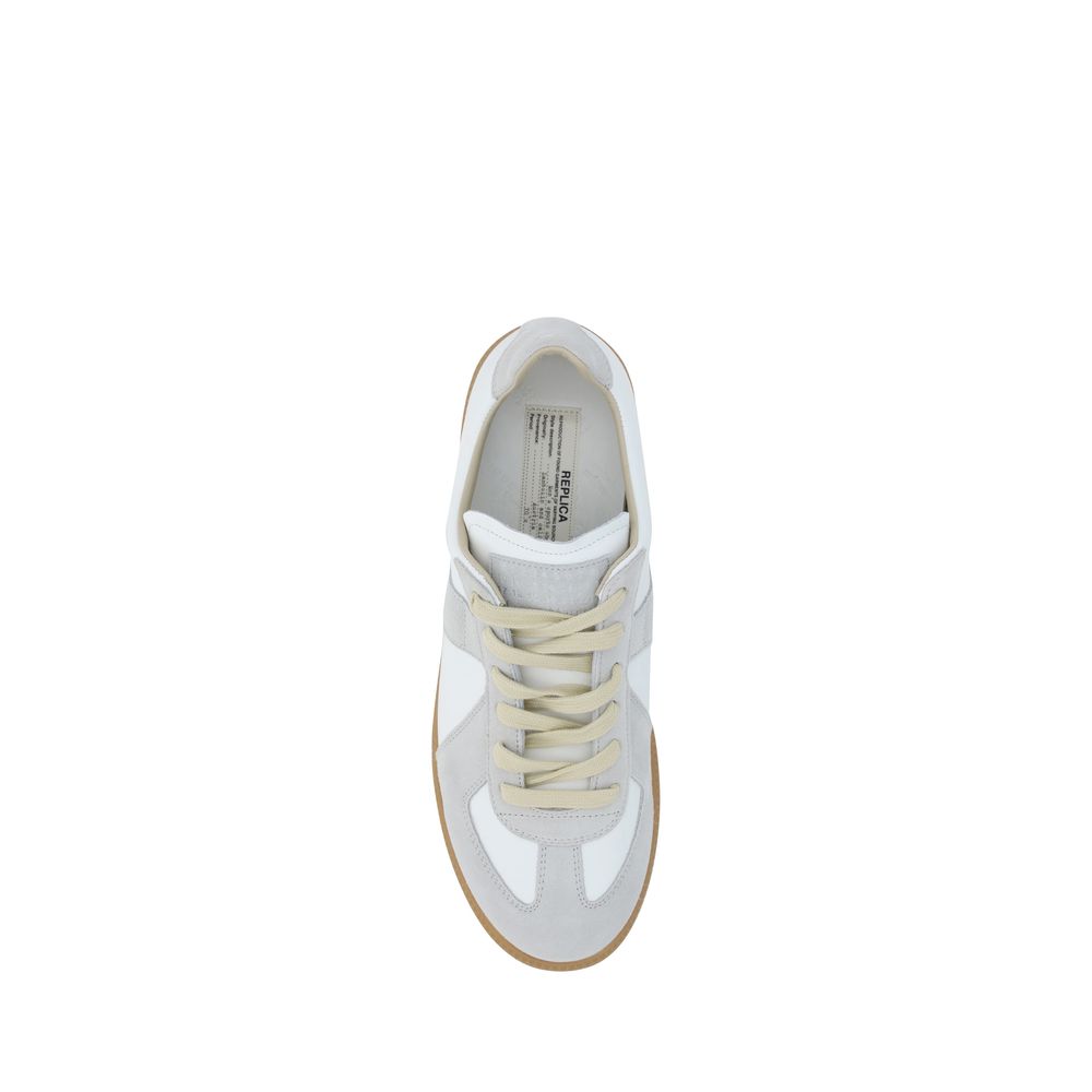 White Rubber Low Top Sneakers