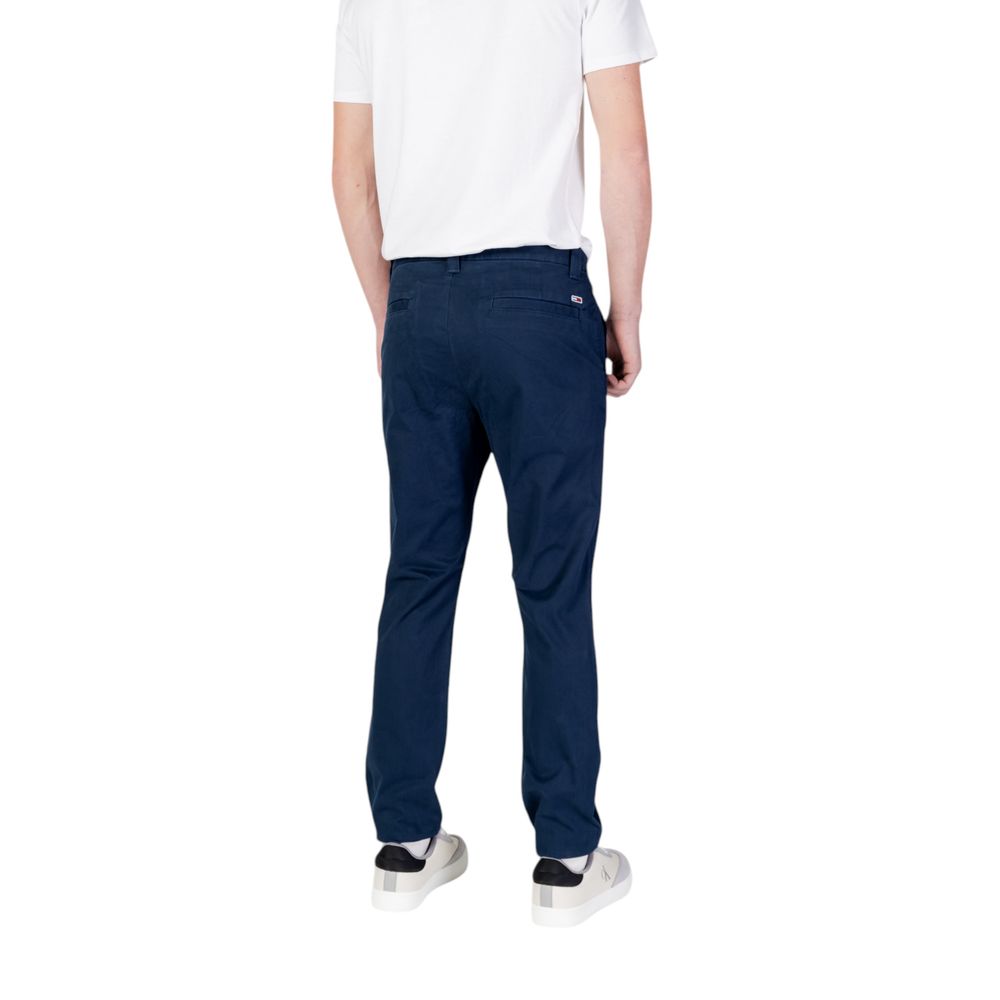Blue Cotton Skinny Pants
