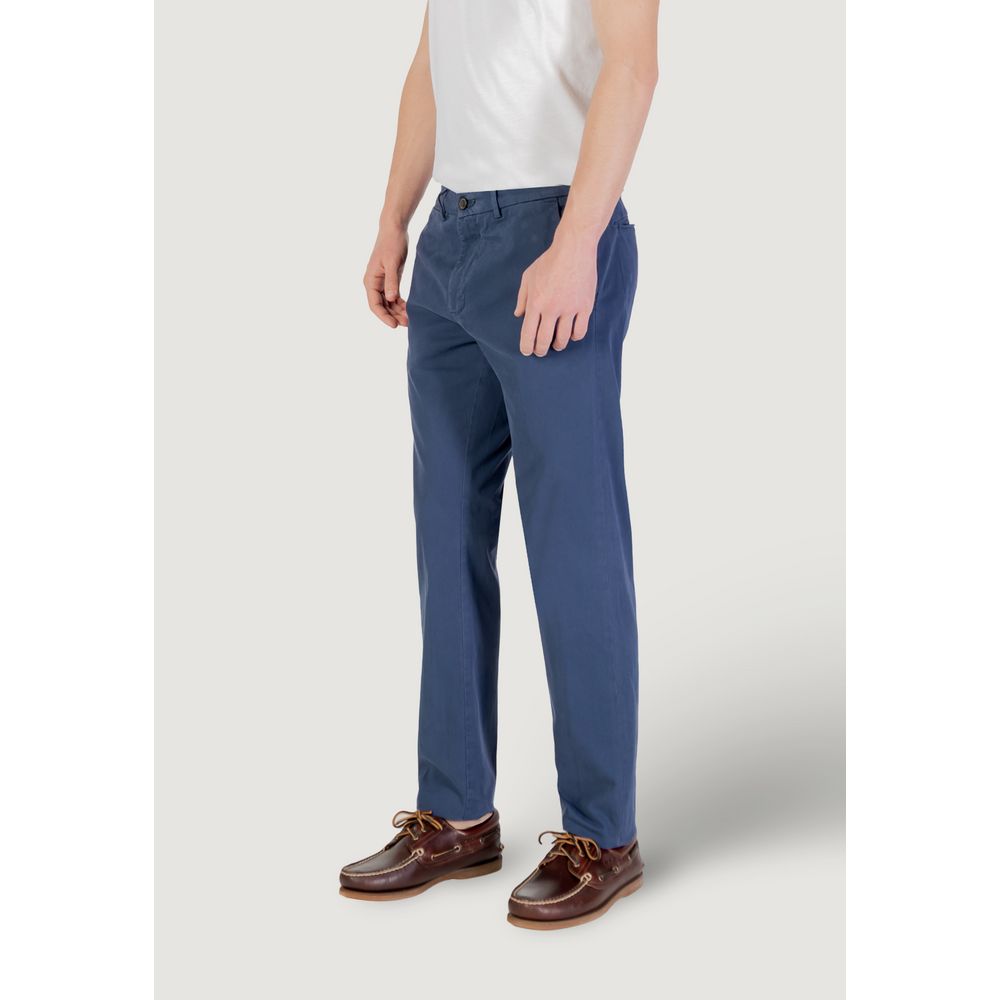 Blue Cotton Skinny Pant