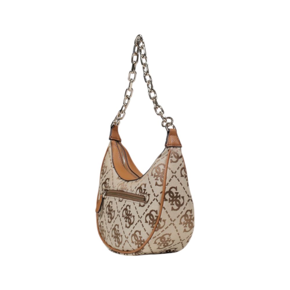Beige Polyester Handbag