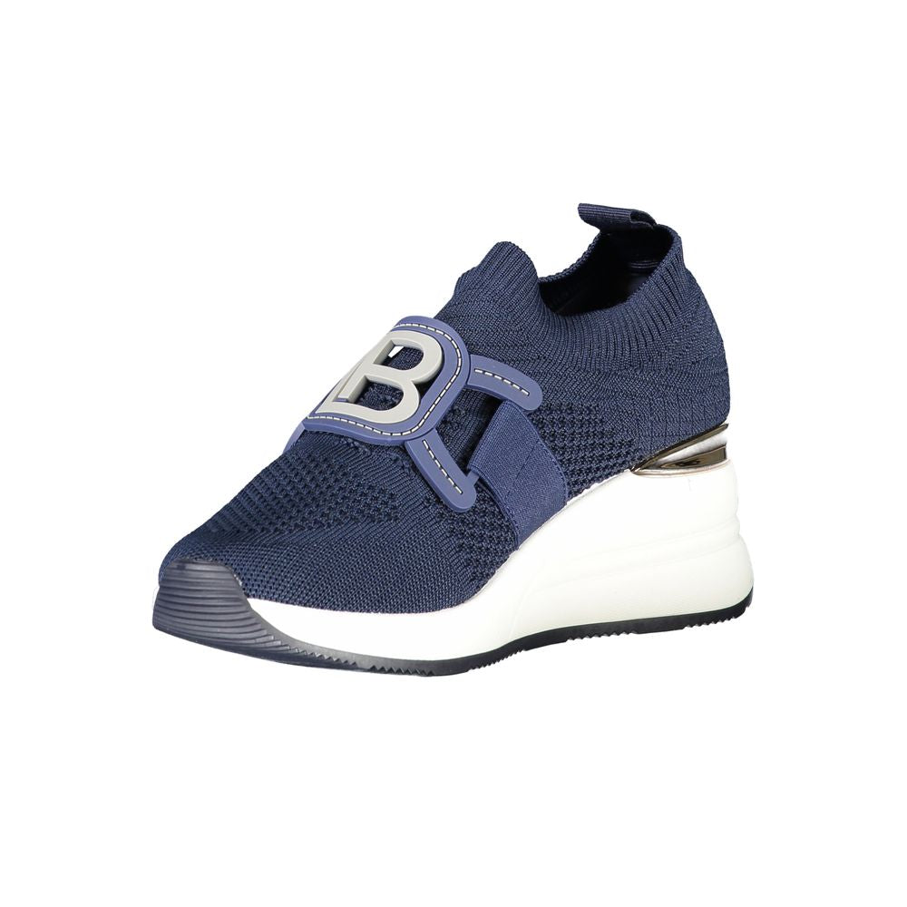 Blue Polyester Sneaker
