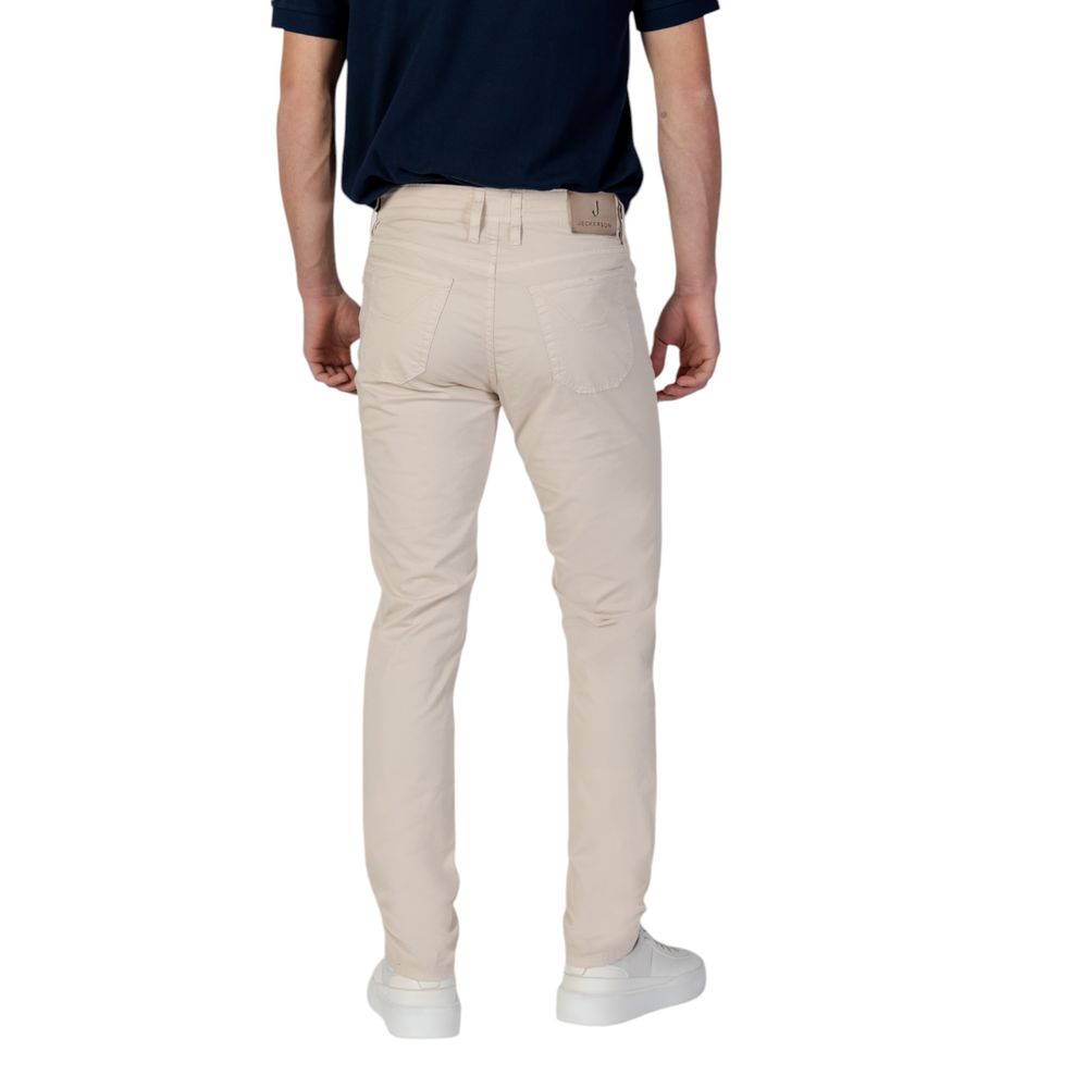 Beige Cotton Skinny Pant