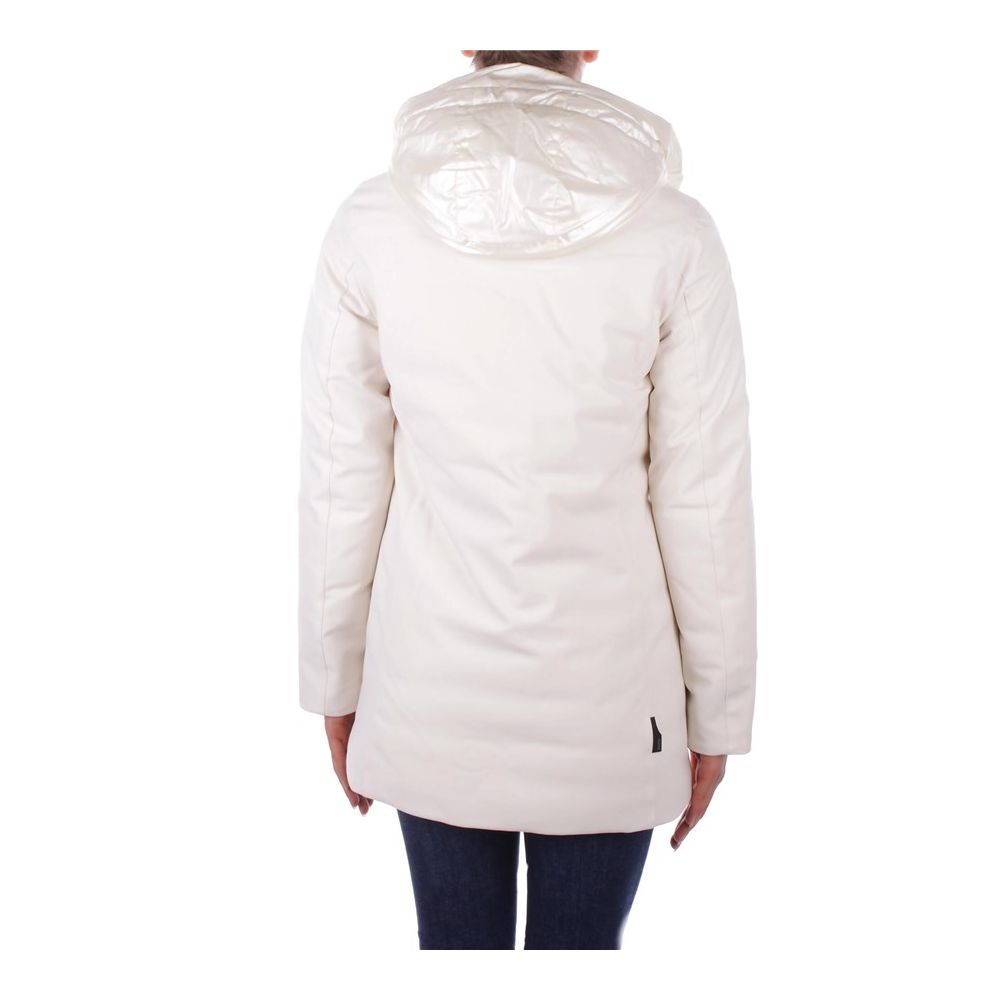 White Polyester Jackets & Coat