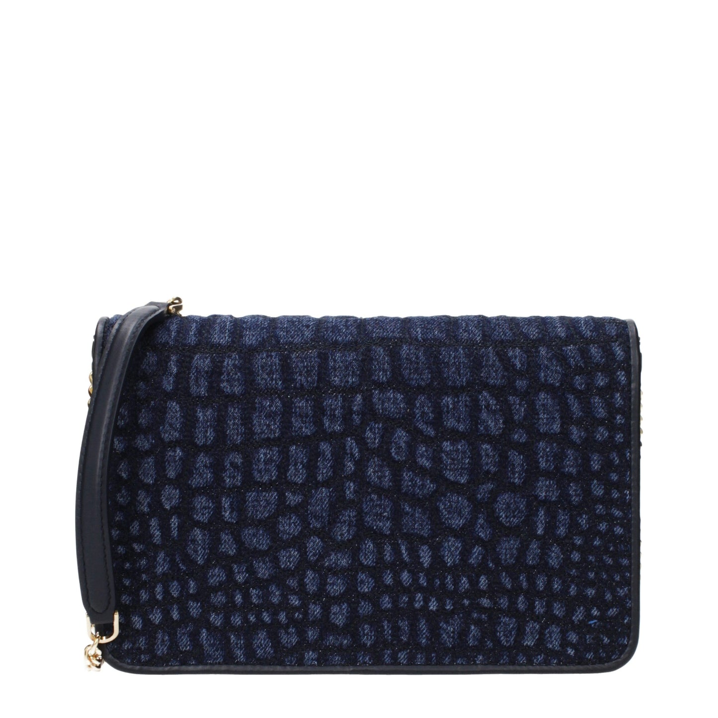 Blue Fabric Clutch Bag