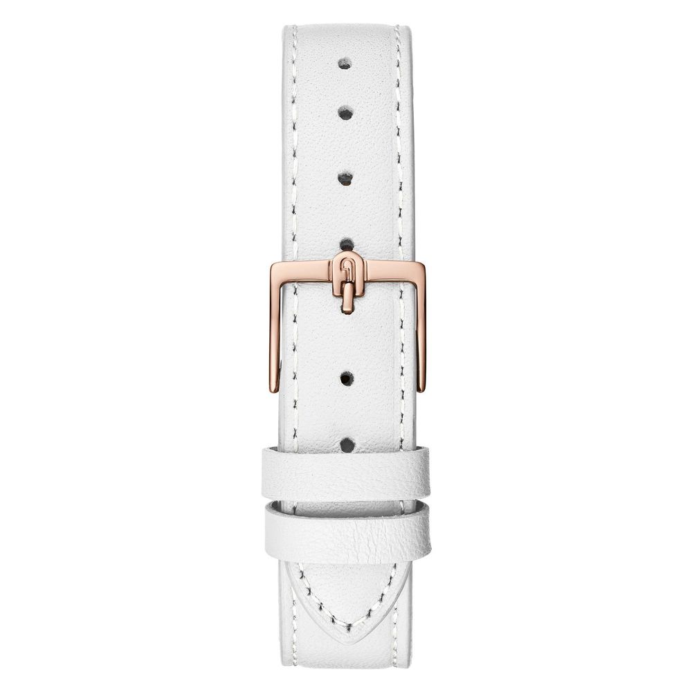 White Leather Dress Watch