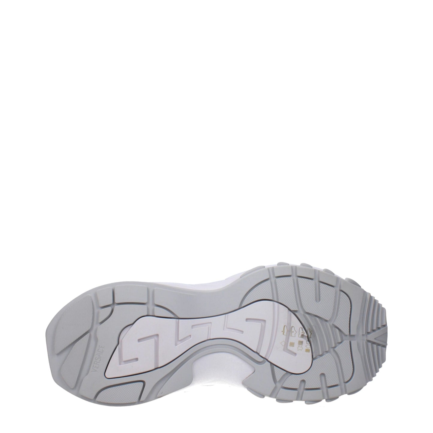 White Fabric Chunky Sneakers