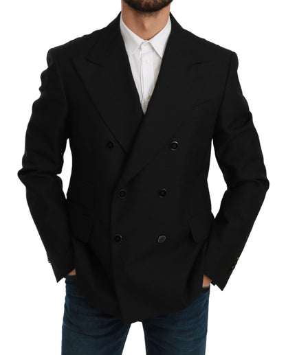 Black Slim Fit Jacket Coat Wool Blazer