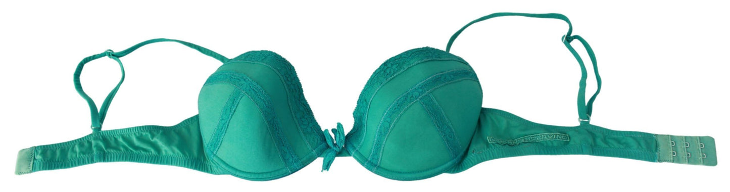 Green Push Up Bra 100% Cotton Underwear