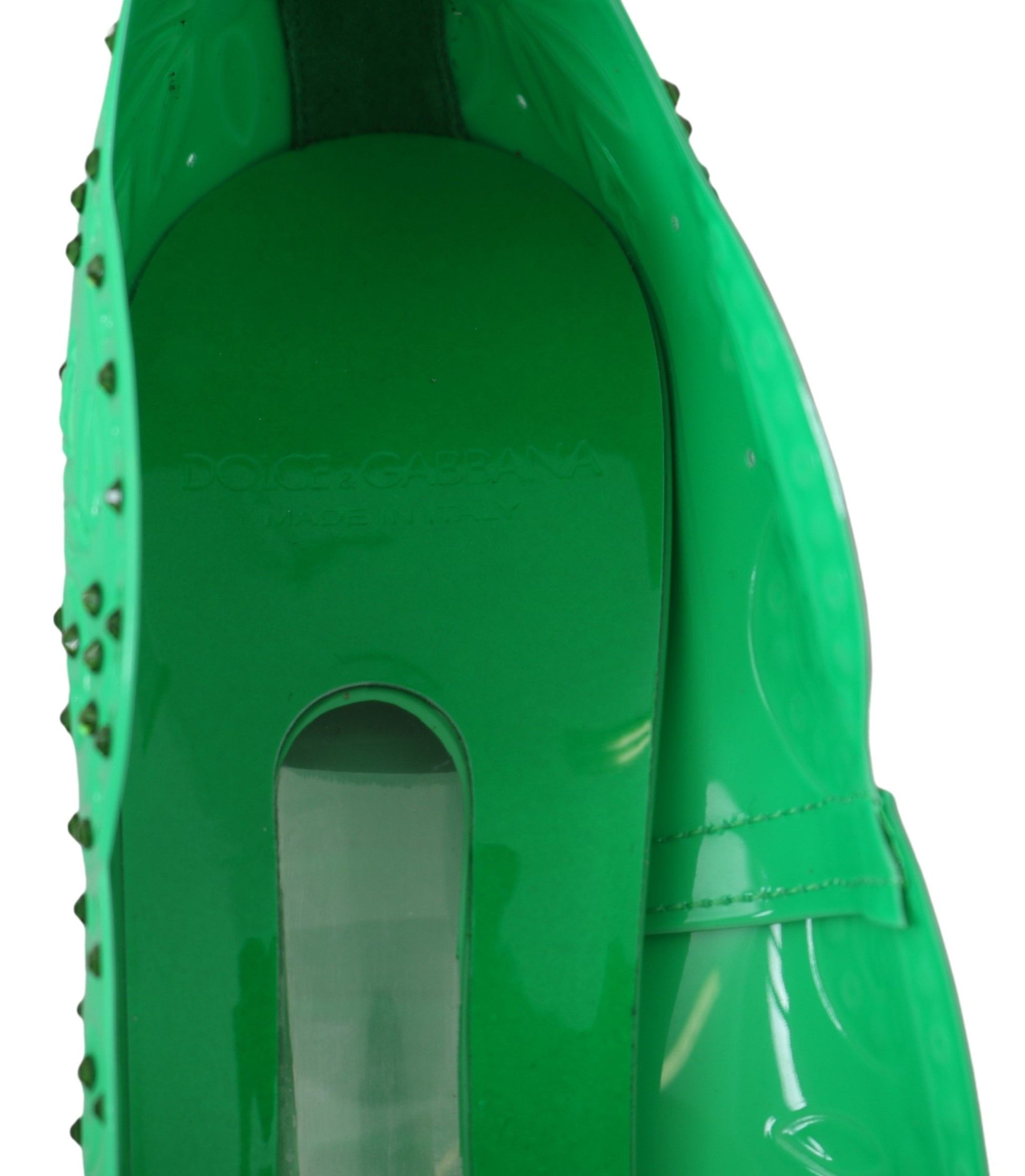 Green Crystal Floral CINDERELLA Heels Shoes