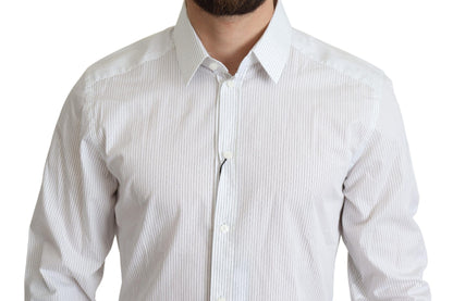 White Stripes Cotton Formal Dress Shirt