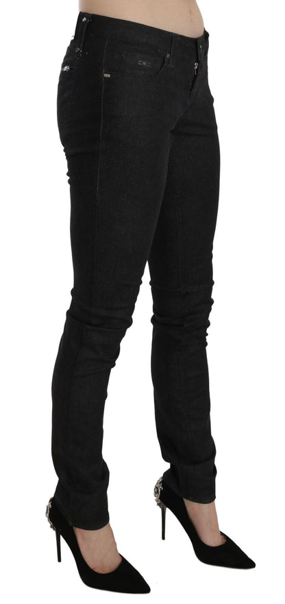 Black Low Waist Skinny Casual Denim Jeans