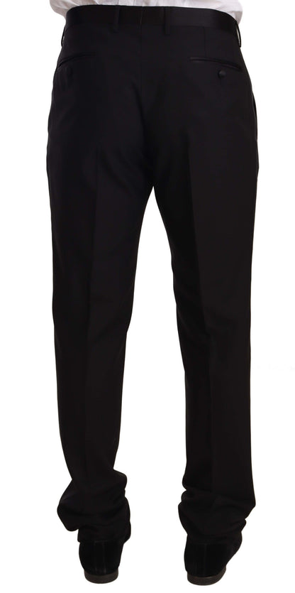 Black Wool Formal Tuxedo Trouser Pants