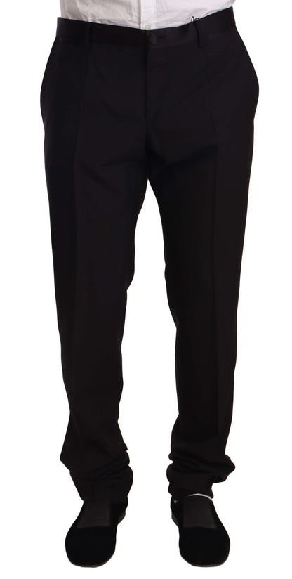 Black Wool Formal Tuxedo Trouser Pants
