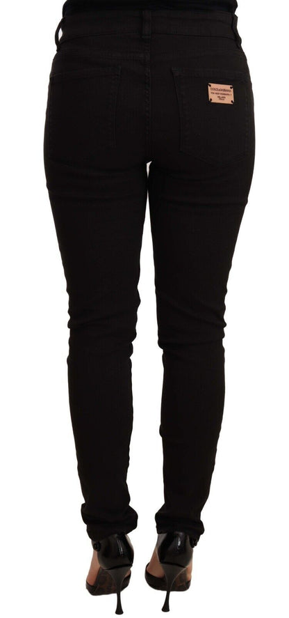 Black Slim Fit Denim Cotton Stretch Jeans