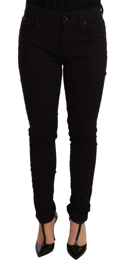 Black Slim Fit Denim Cotton Stretch Jeans