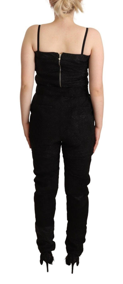 Black Spaghetti Strap Jumpsuit Dress