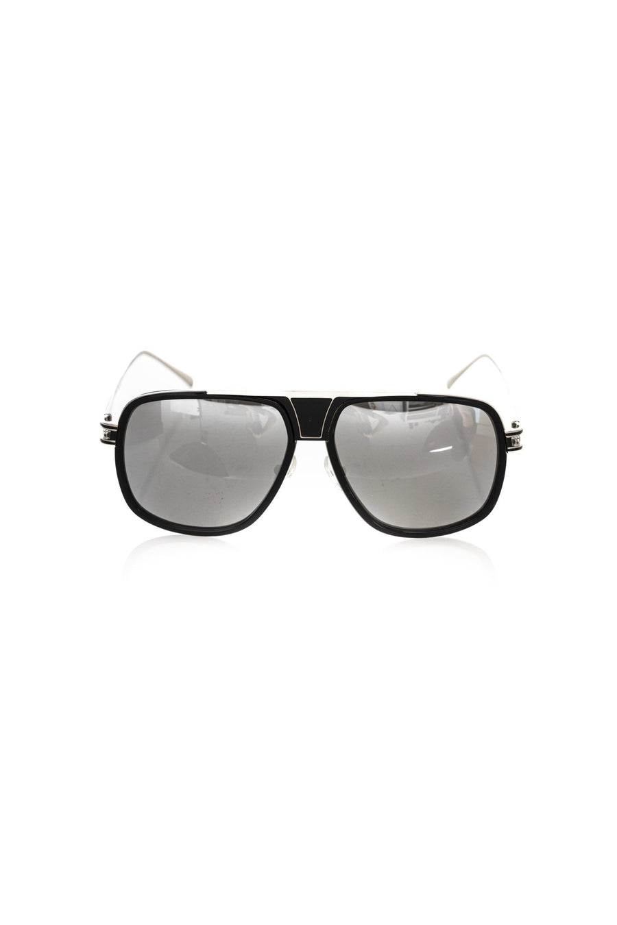 Black Metallic Fibre Men Sunglass