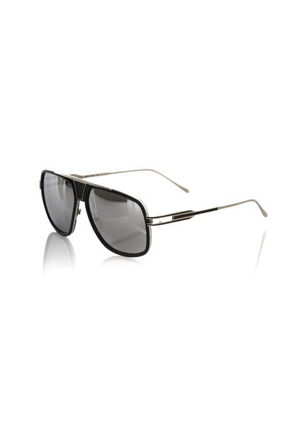 Black Metallic Fibre Men Sunglass