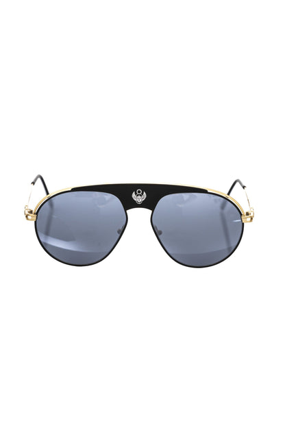 Black Metallic Fiber Men Sunglasses