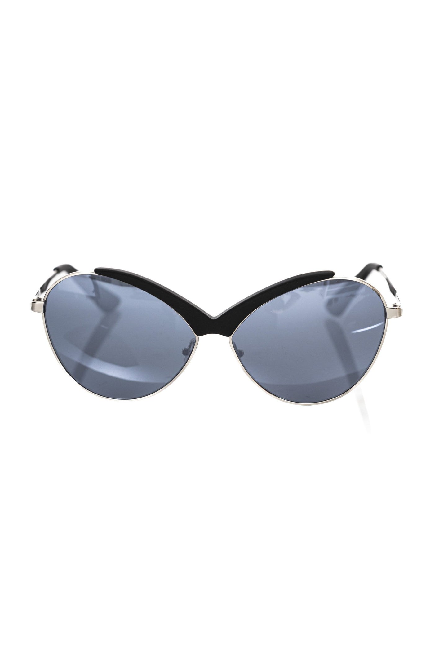 Black Metallic Fiber Women's Sunglasses