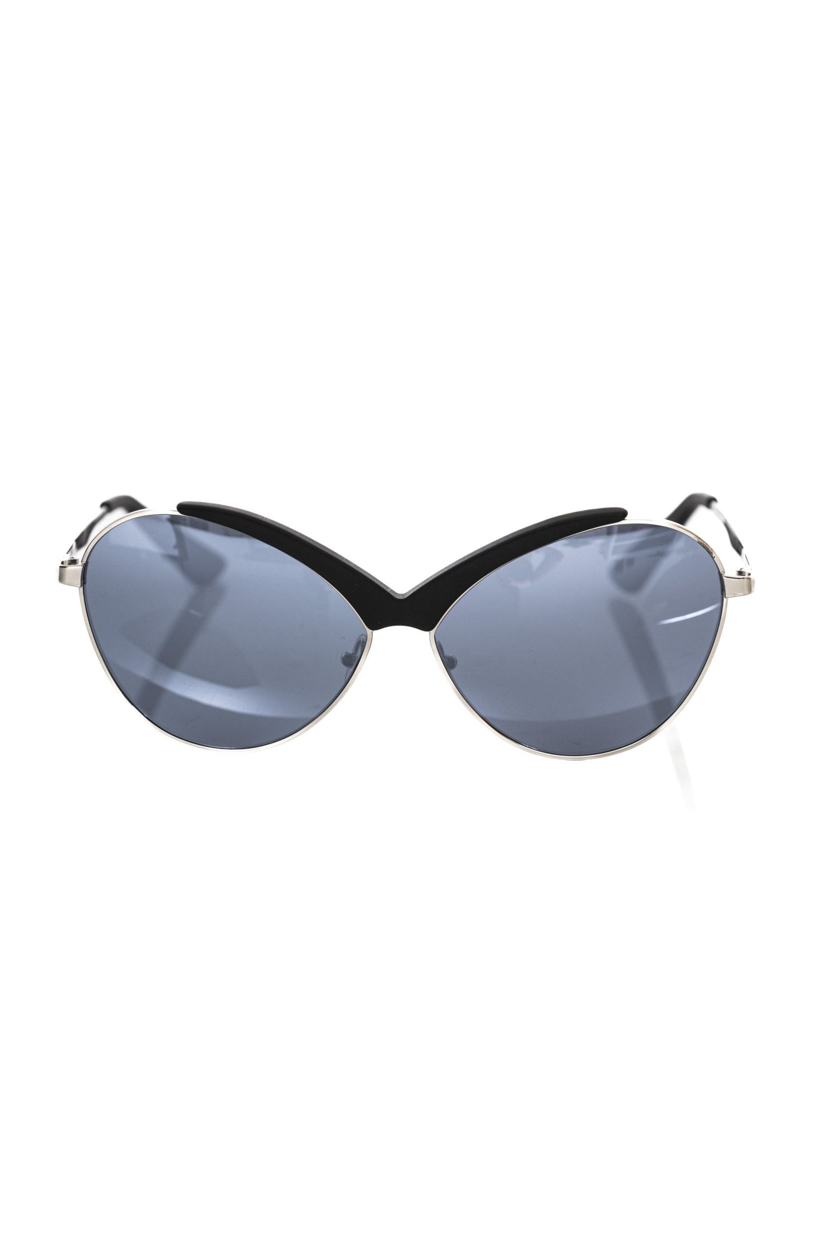 Black Metallic Fiber Women's Sunglasses