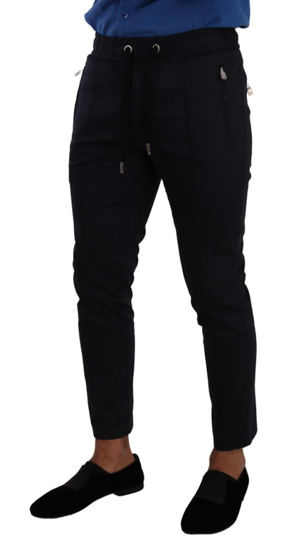 Blue Cotton Stretch Jogging Trouser Pants